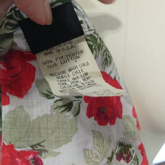 Judy Knapp Vintage Floral Print Blazer Size S M Cabbage Rose Cottage Grandma - Picture 10 of 10